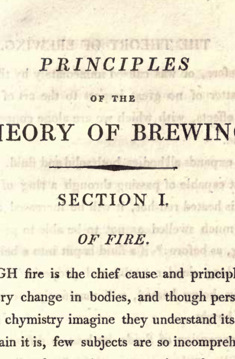 Principle of the Theory of Brewing book cutout