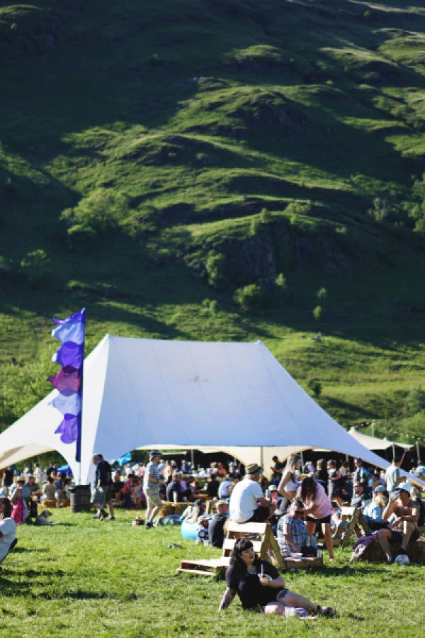 Photo of a beer festival in the hills taken by Matthew Curtis