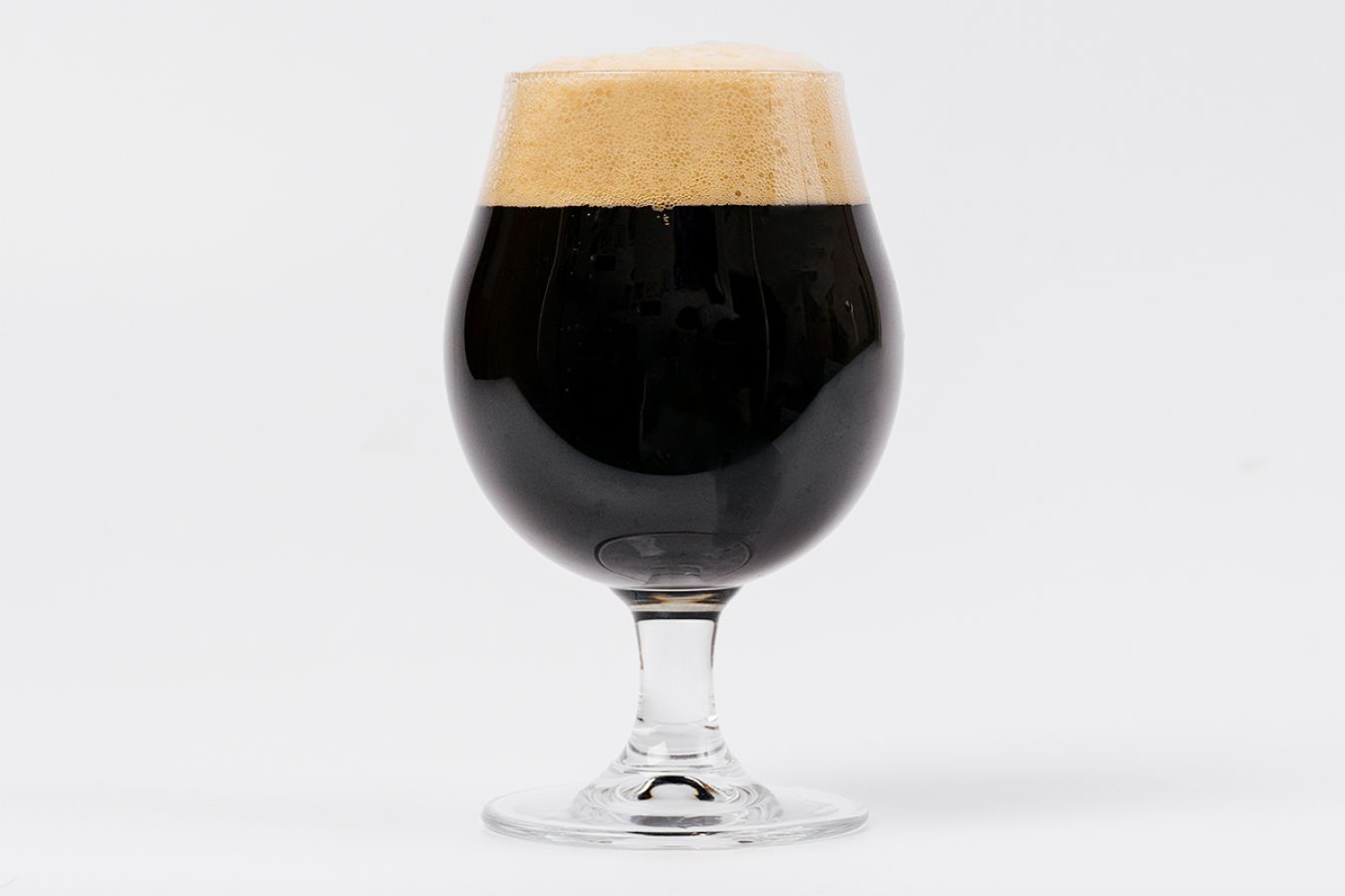Photo of a glass of Black IPA - Elusive Siren, Zombies Ate My Neighbours, against a white background; ©2021, Nikki Peet Photography