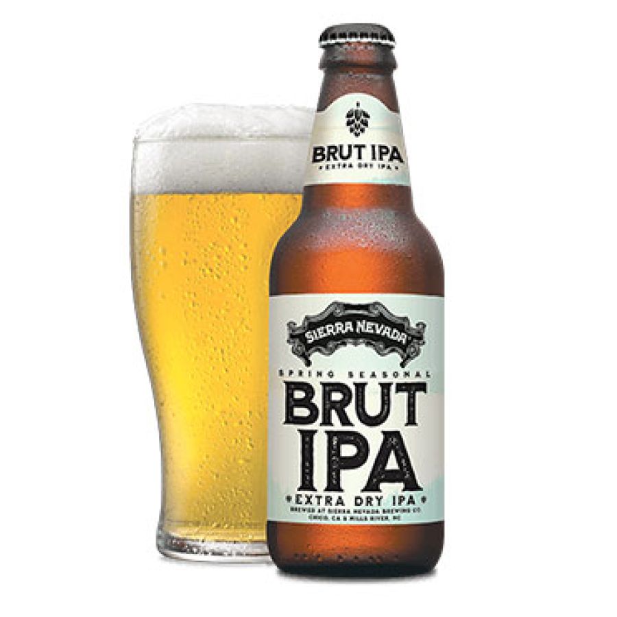 Pint and bottle of Brut IPA © Sierra Nervada Brewery