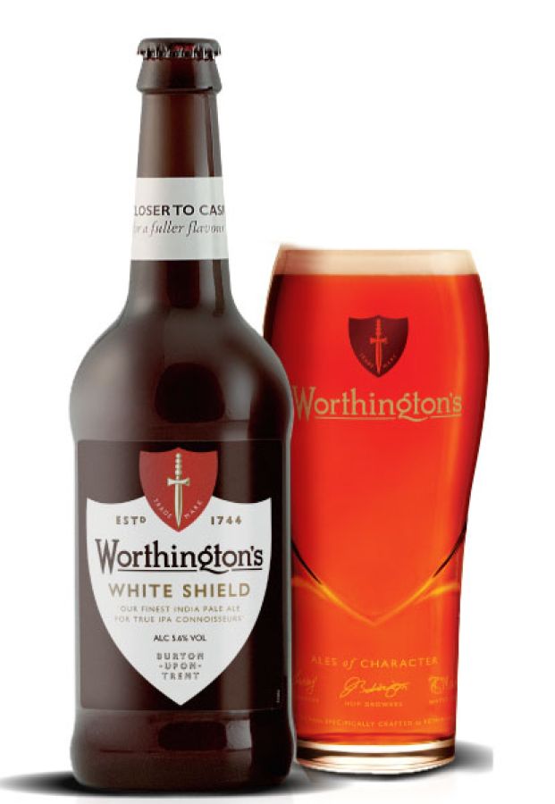 Bottle and pint of Worthington's © Molson Coors Brewery