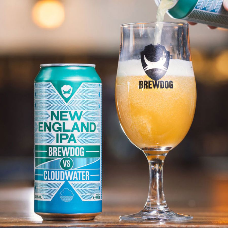 Photo of a pint of Brewdog and Cloudwater collab of New England IPA © Brewdog Brewing x Cloudwater Brew Co.