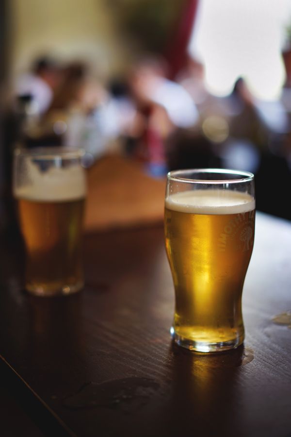 Photo of a pint in a pub. Taken by Matthew Curtis