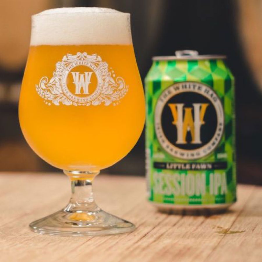 Photo and can of Little Fawn Session IPA©2020, The White Hag Brewery, Co.Sligo, Ireland
