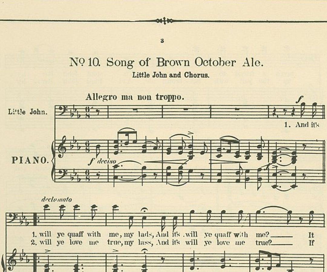 Song of Brown October Ale; ©1891, Harry B. Smith, Reginald De Kove, Digital Public Library of America, New York, USA