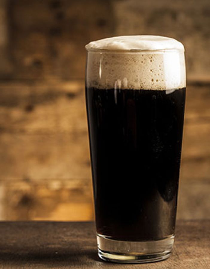 Photo of a pint of a dark beer